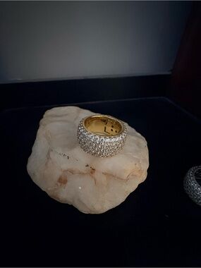 Judith Ripka Gold-Tone Pave Crystal Dome Ring - Women Jewelry